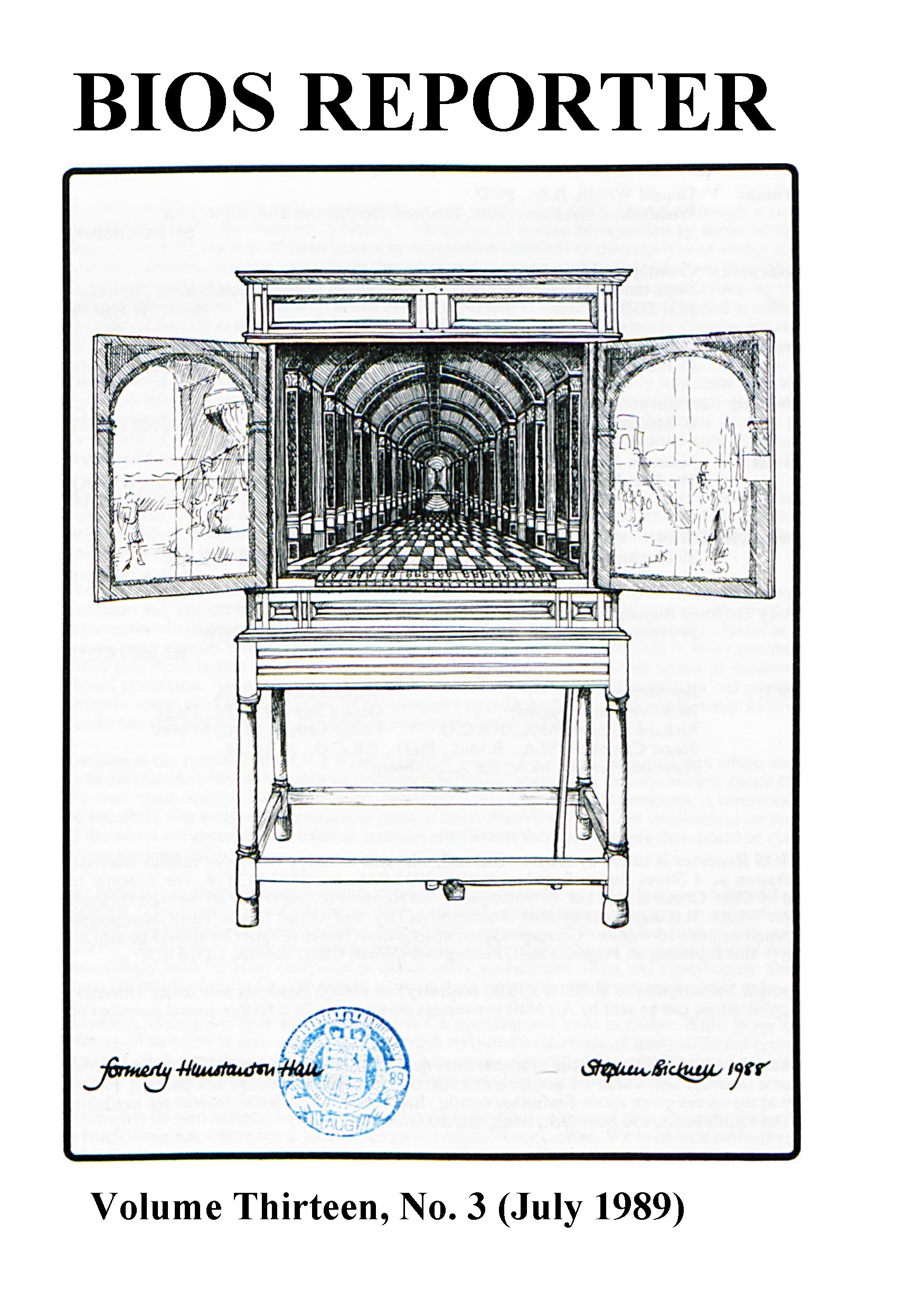 BIOS Reporter – Volume 13, No.3 – July 1989