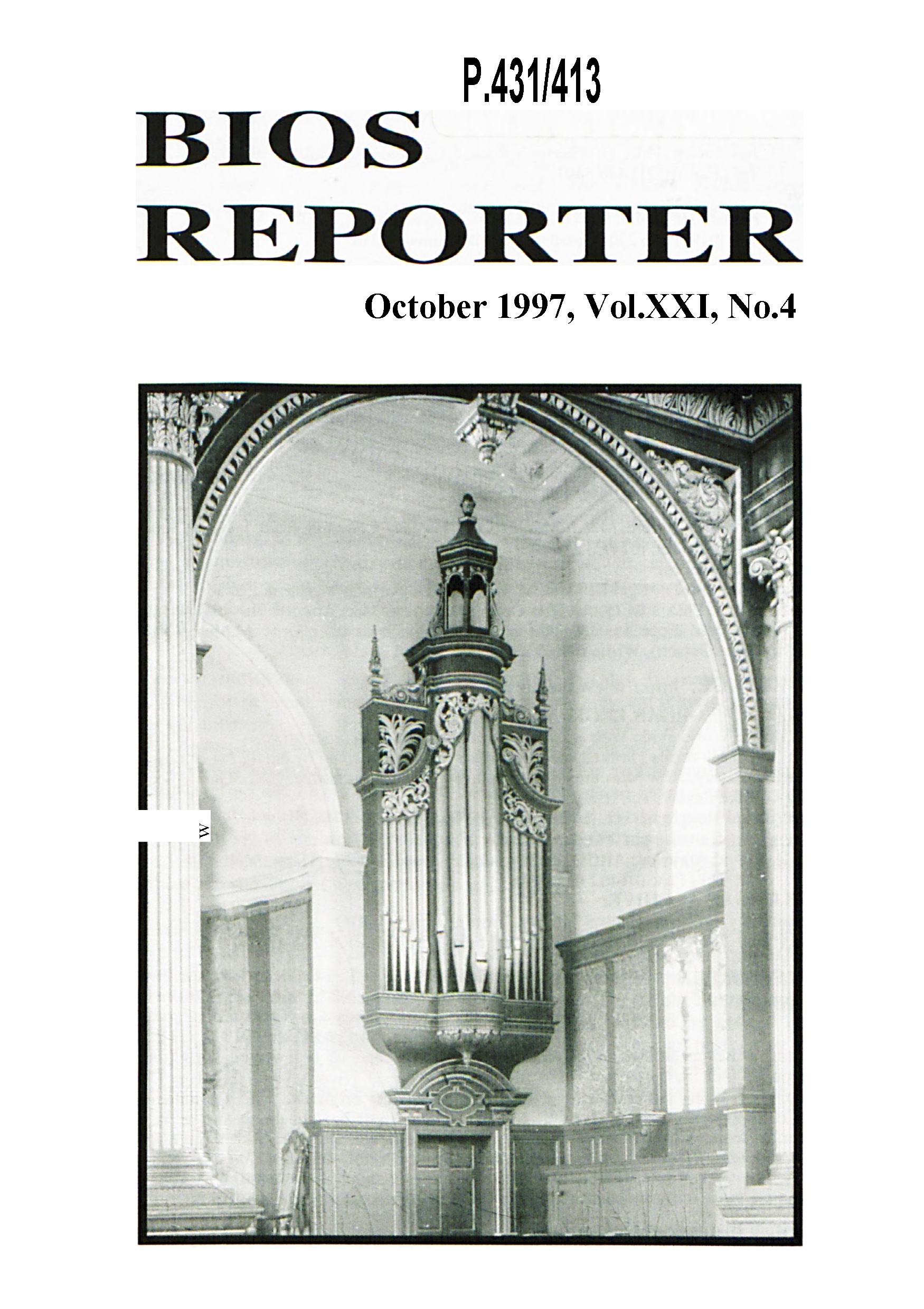 BIOS Reporter – Volume 21, No.4 – October 1997