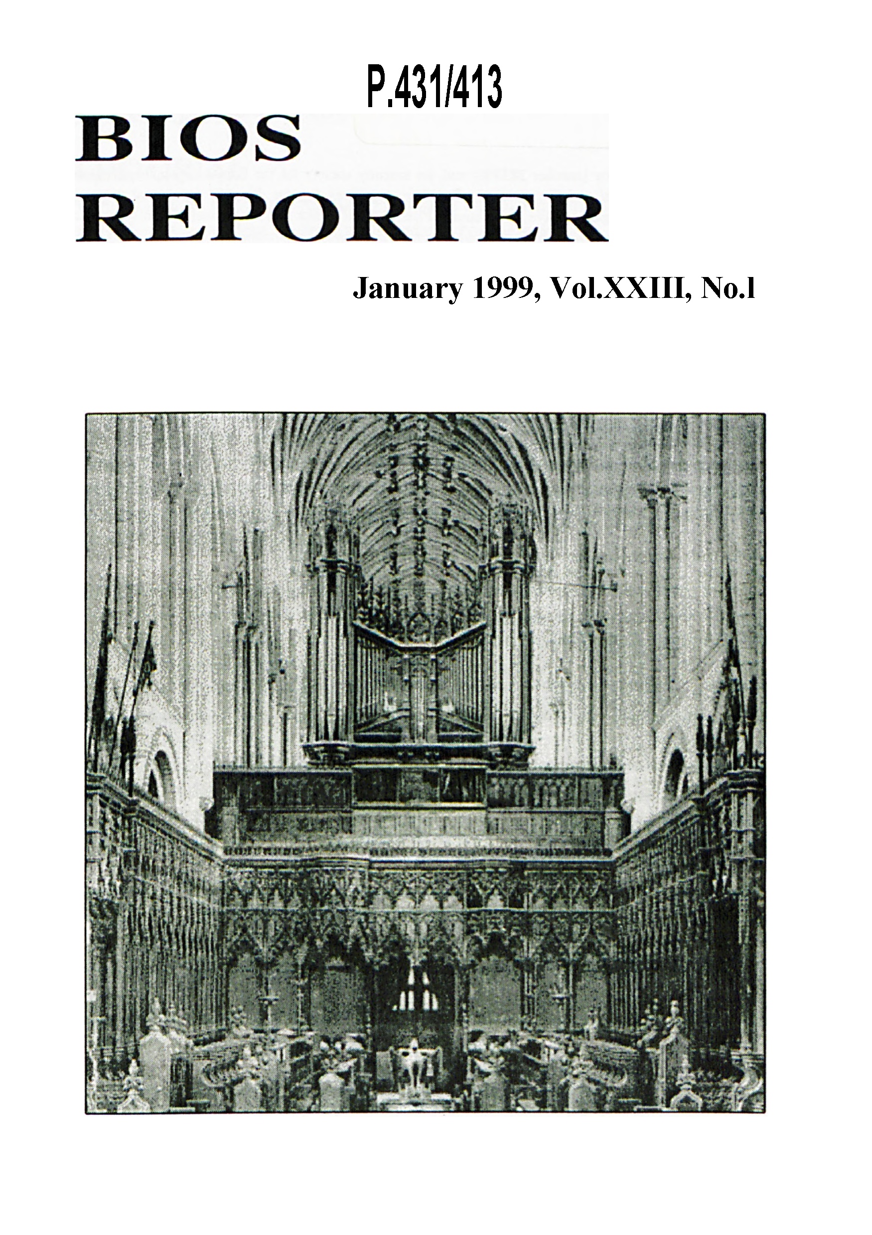 BIOS Reporter – Volume 23, No.1 – January 1999