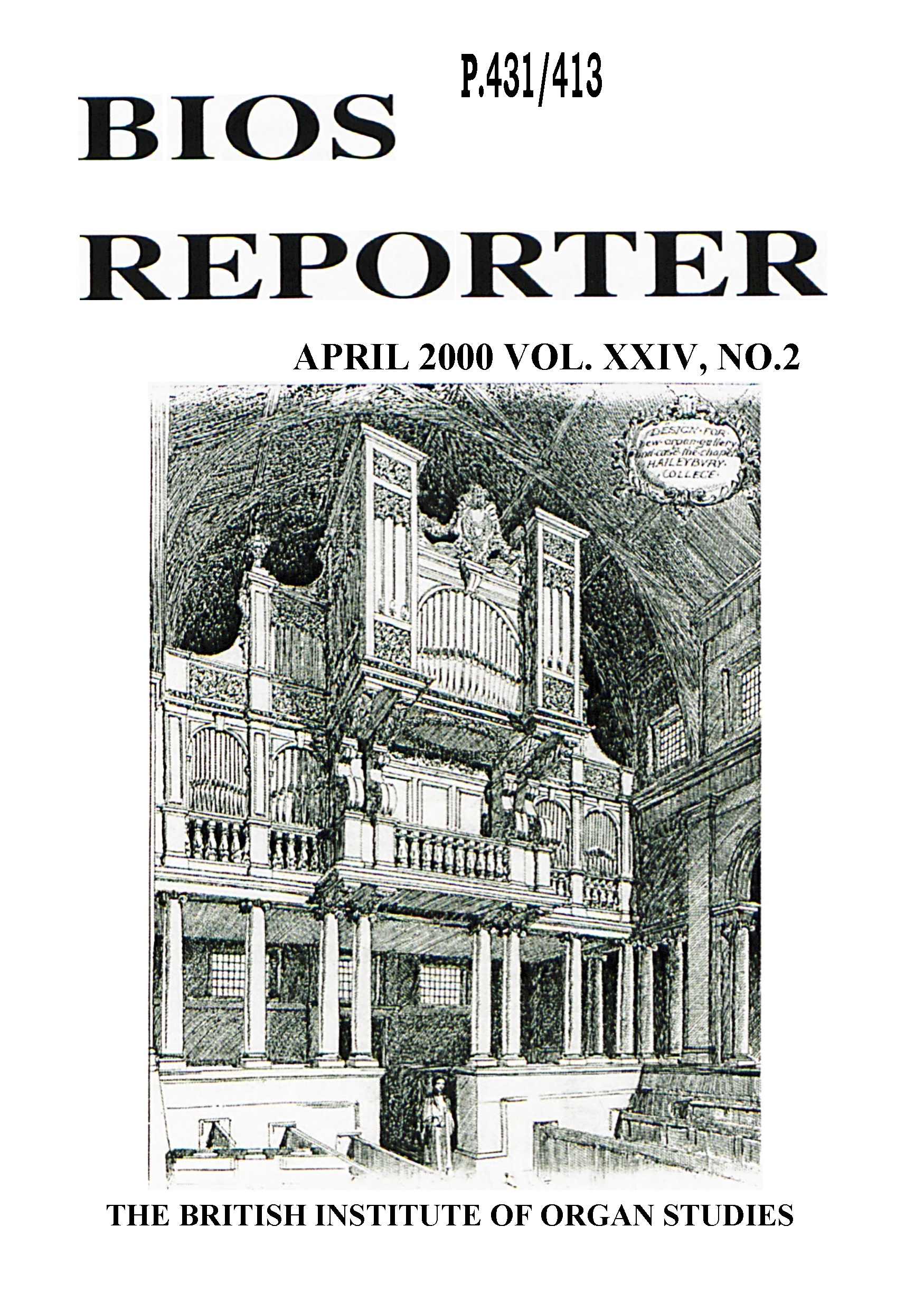 BIOS Reporter – Volume 24, No.2 – April 2000