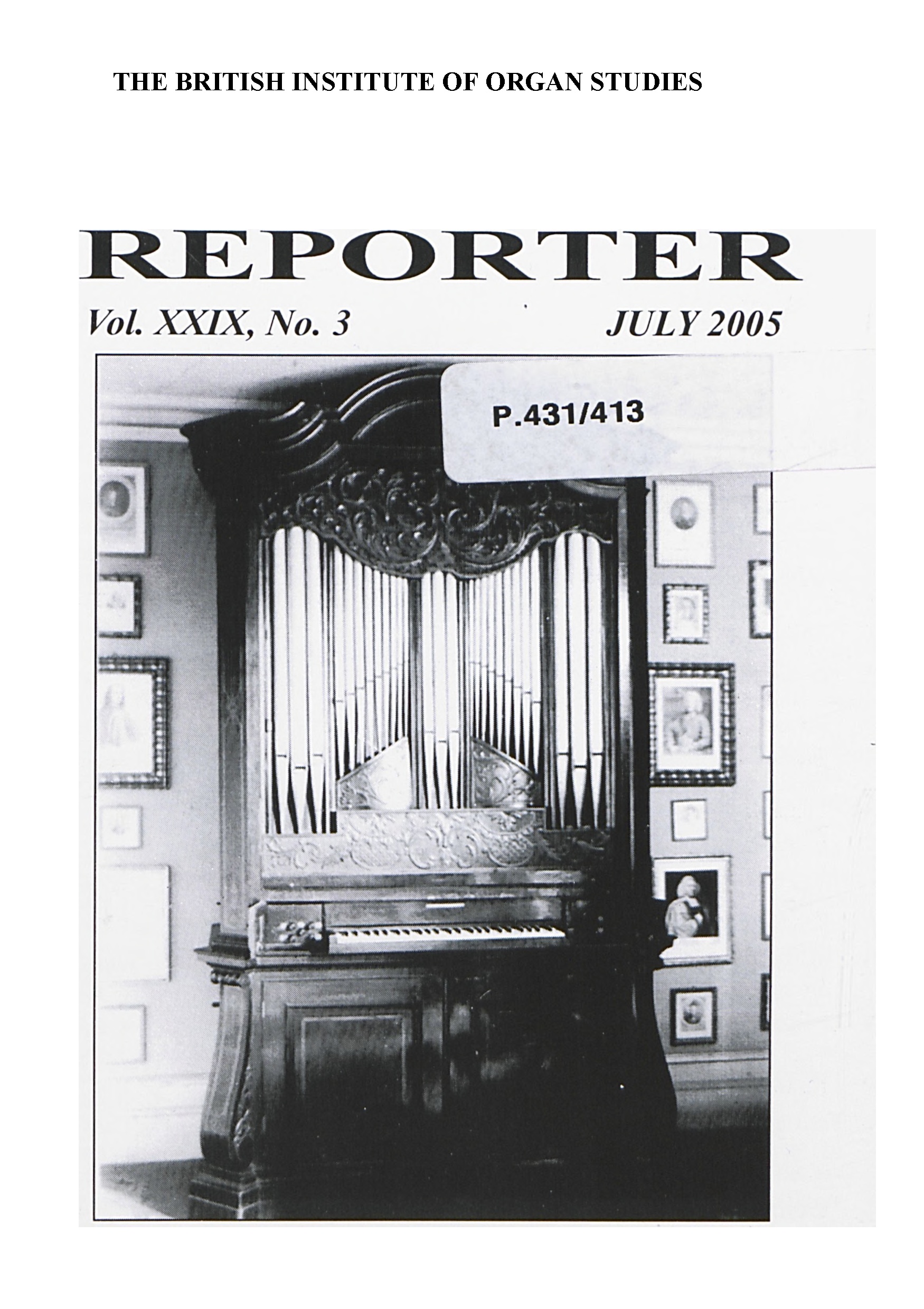 BIOS Reporter – Volume 29, No.3 – July 2005