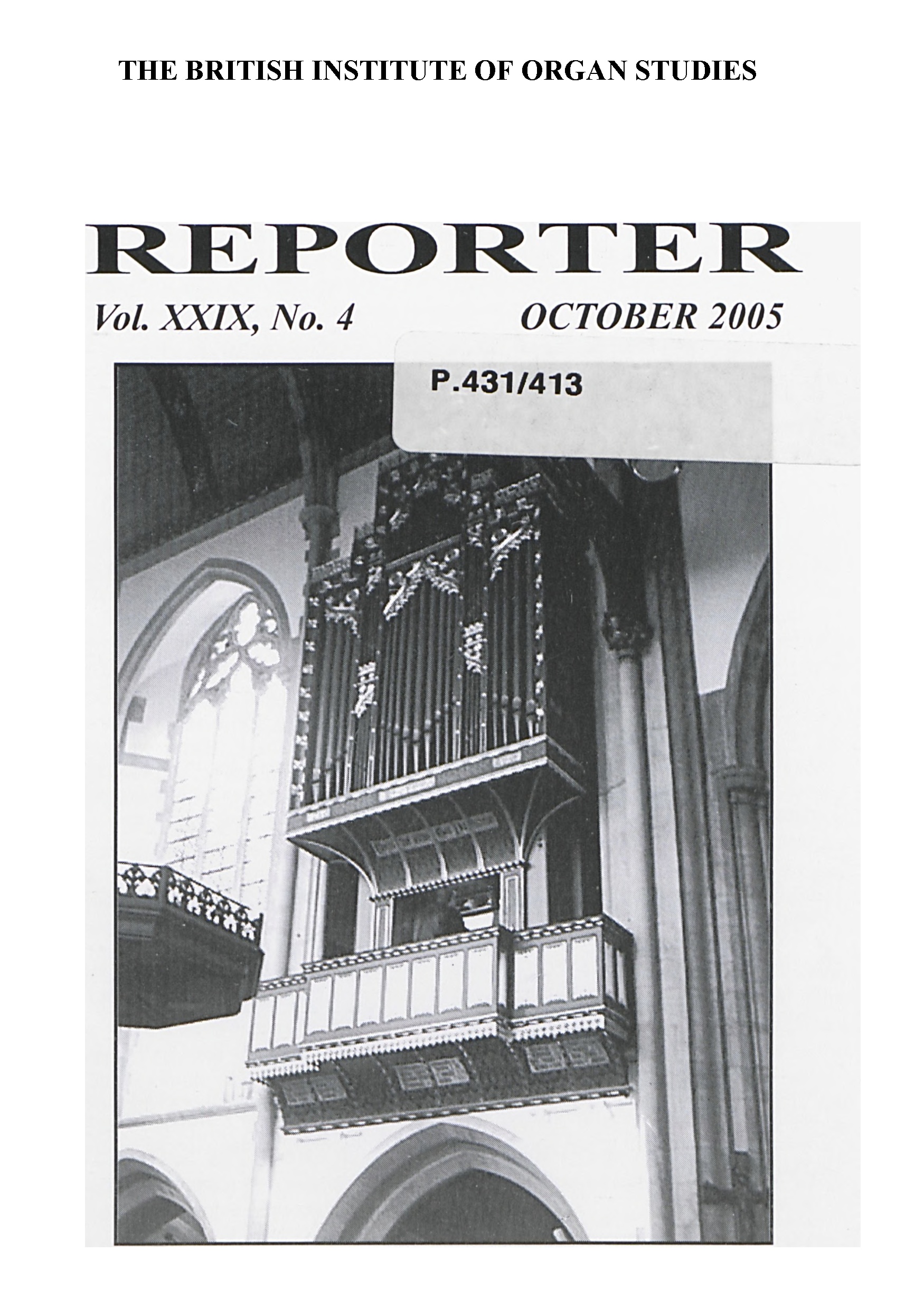 BIOS Reporter – Volume 29, No.4 – October 2005