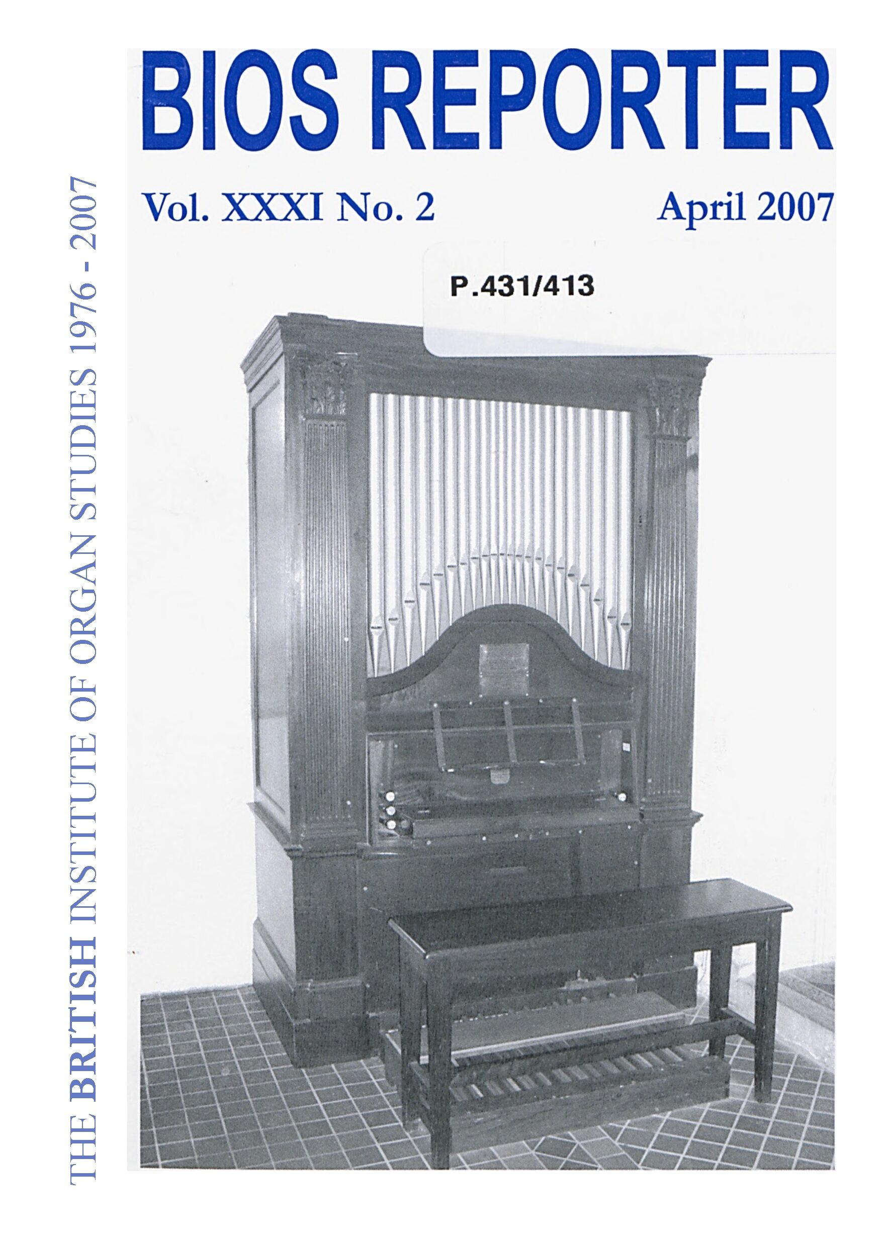 BIOS Reporter – Volume 31, No.2 – April 2007