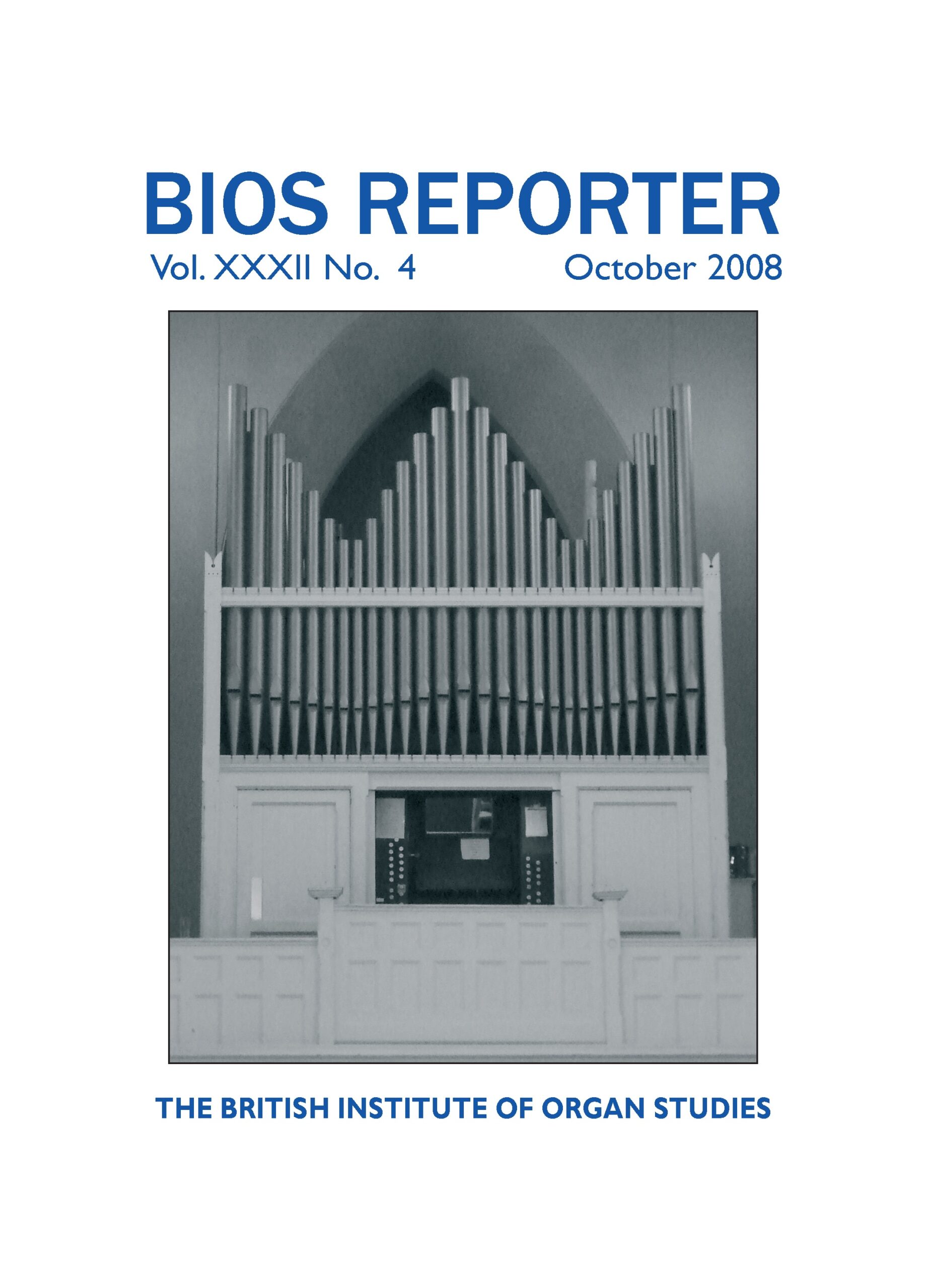 BIOS Reporter – Volume 32, No.4 – October 2008