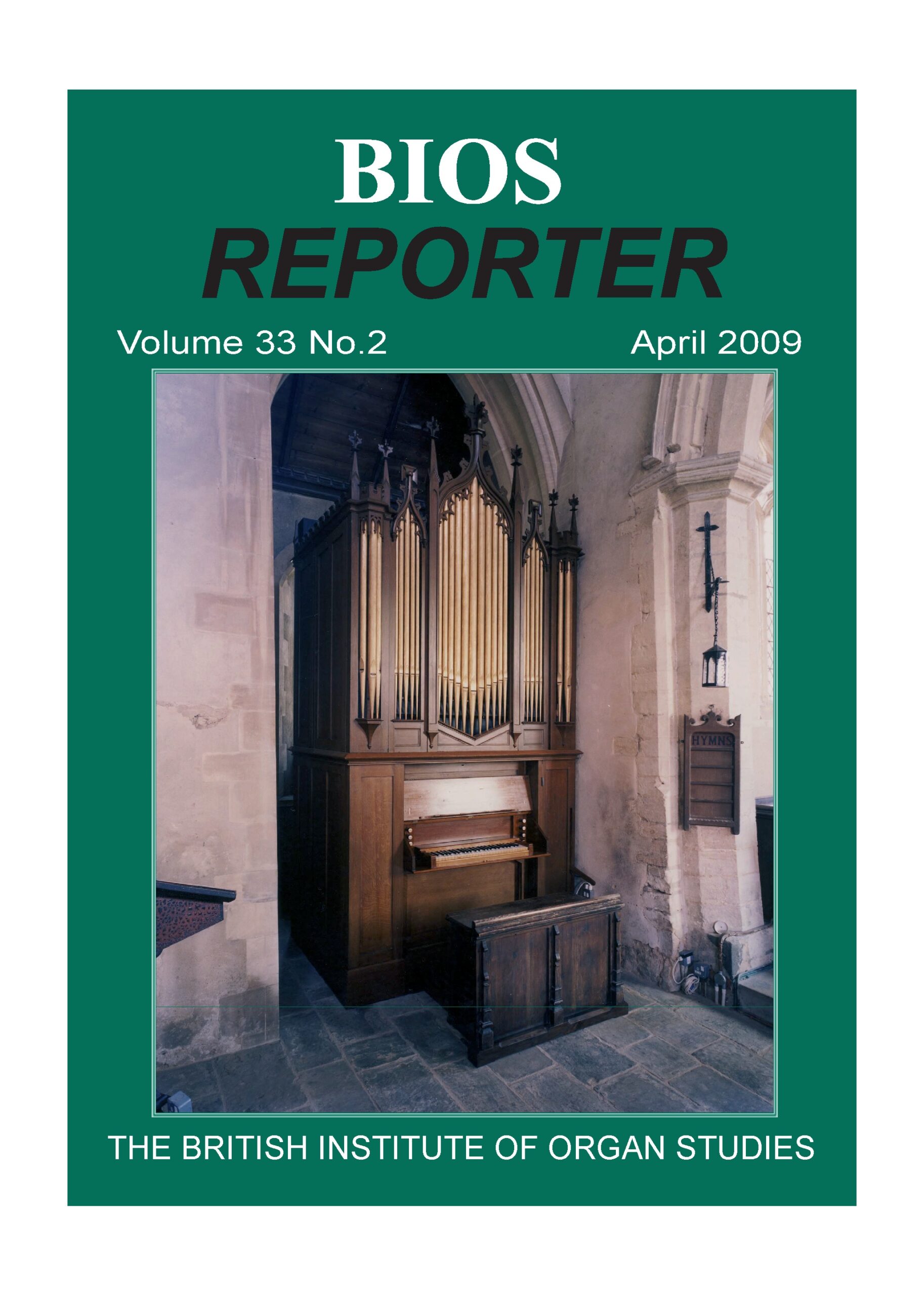 BIOS Reporter – Volume 33, No.2 – April 2009