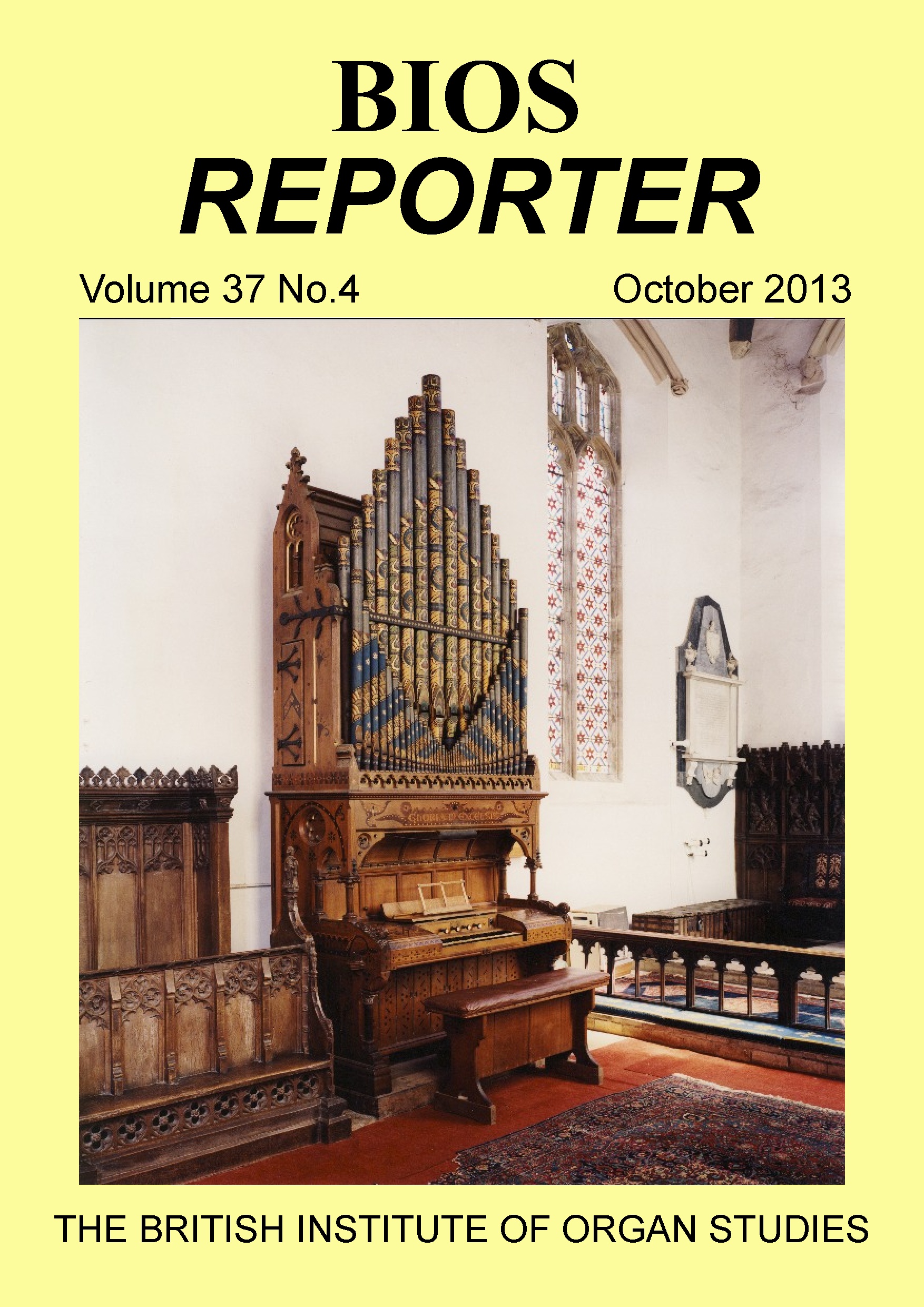 BIOS Reporter – Volume 37, No.4 – October 2013