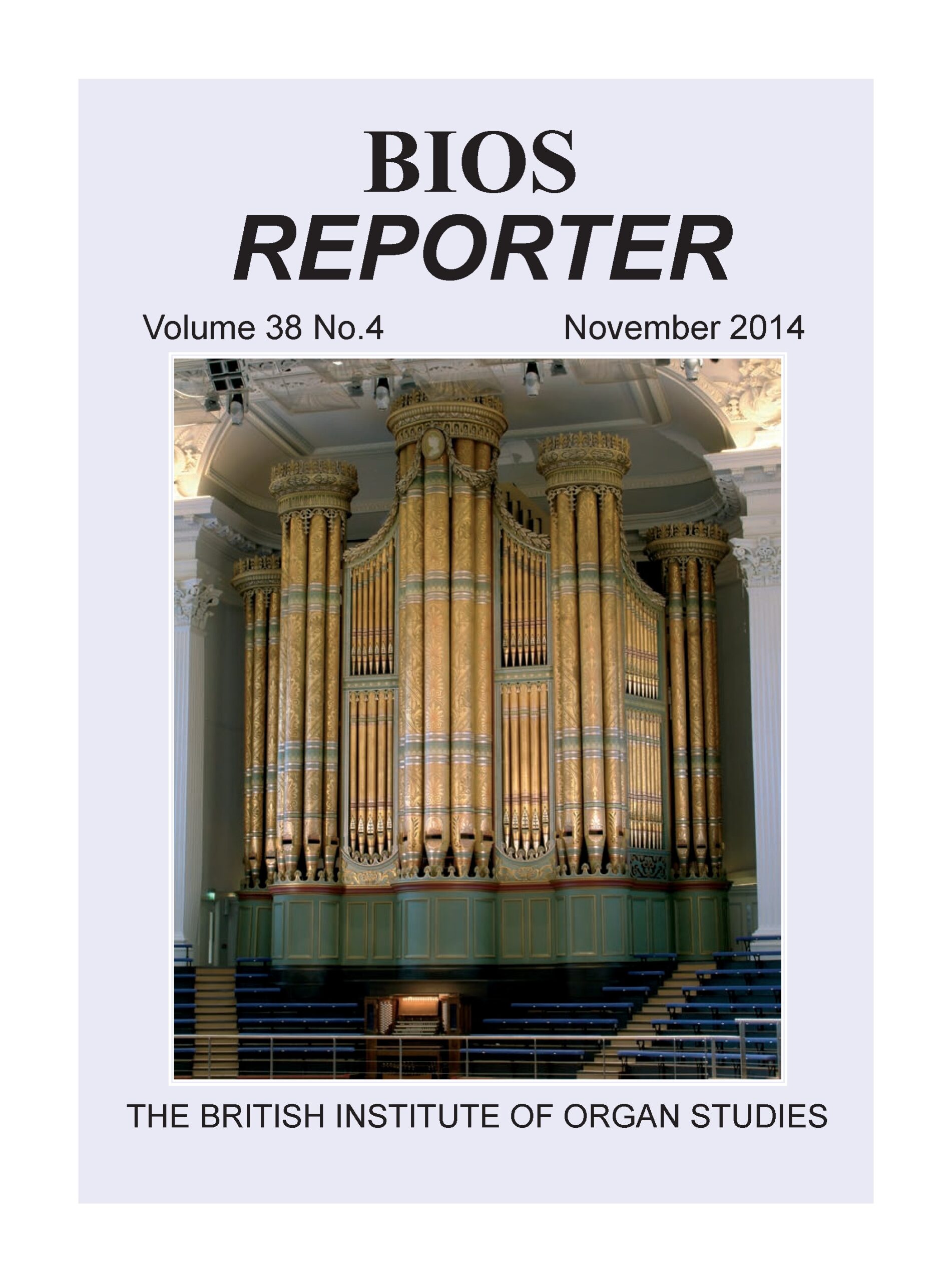 BIOS Reporter – Volume 38, No.4 – November 2014