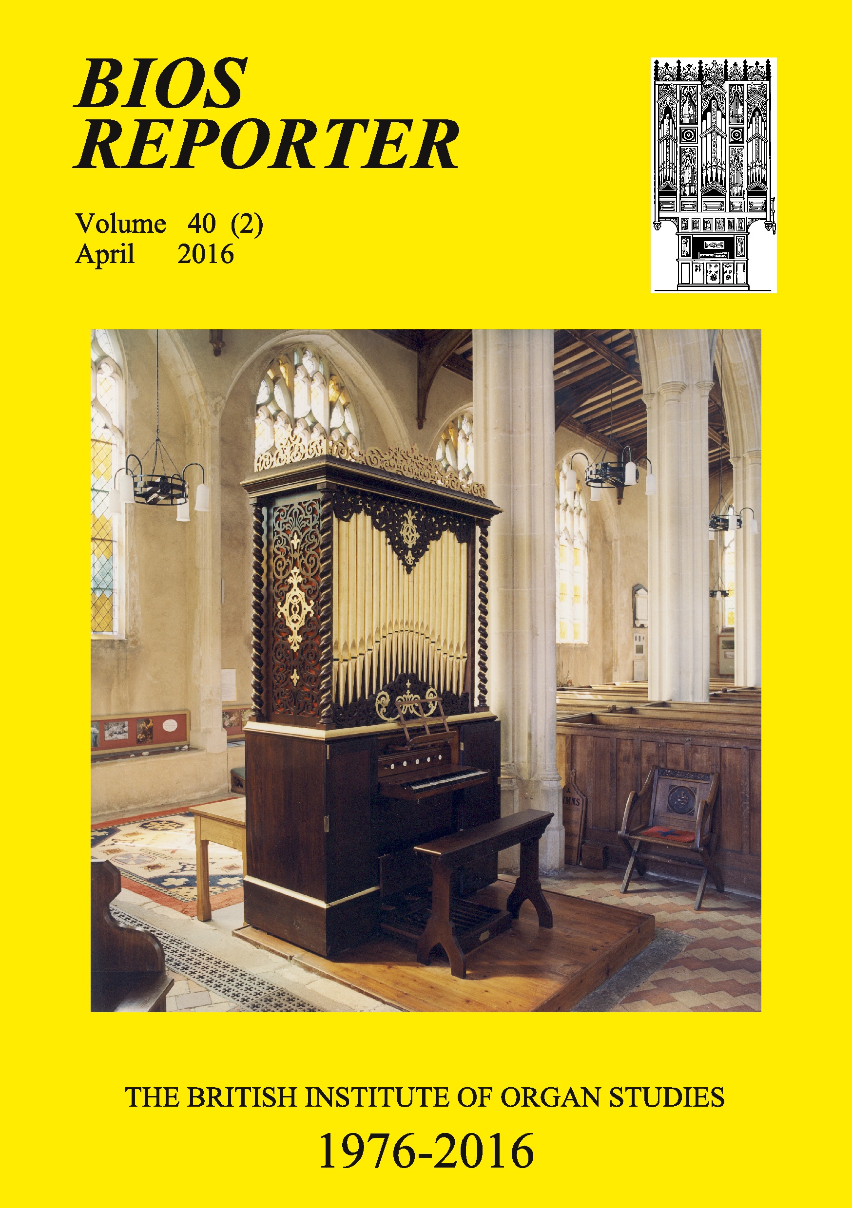 BIOS Reporter – Volume 40, No.2 – April 2016