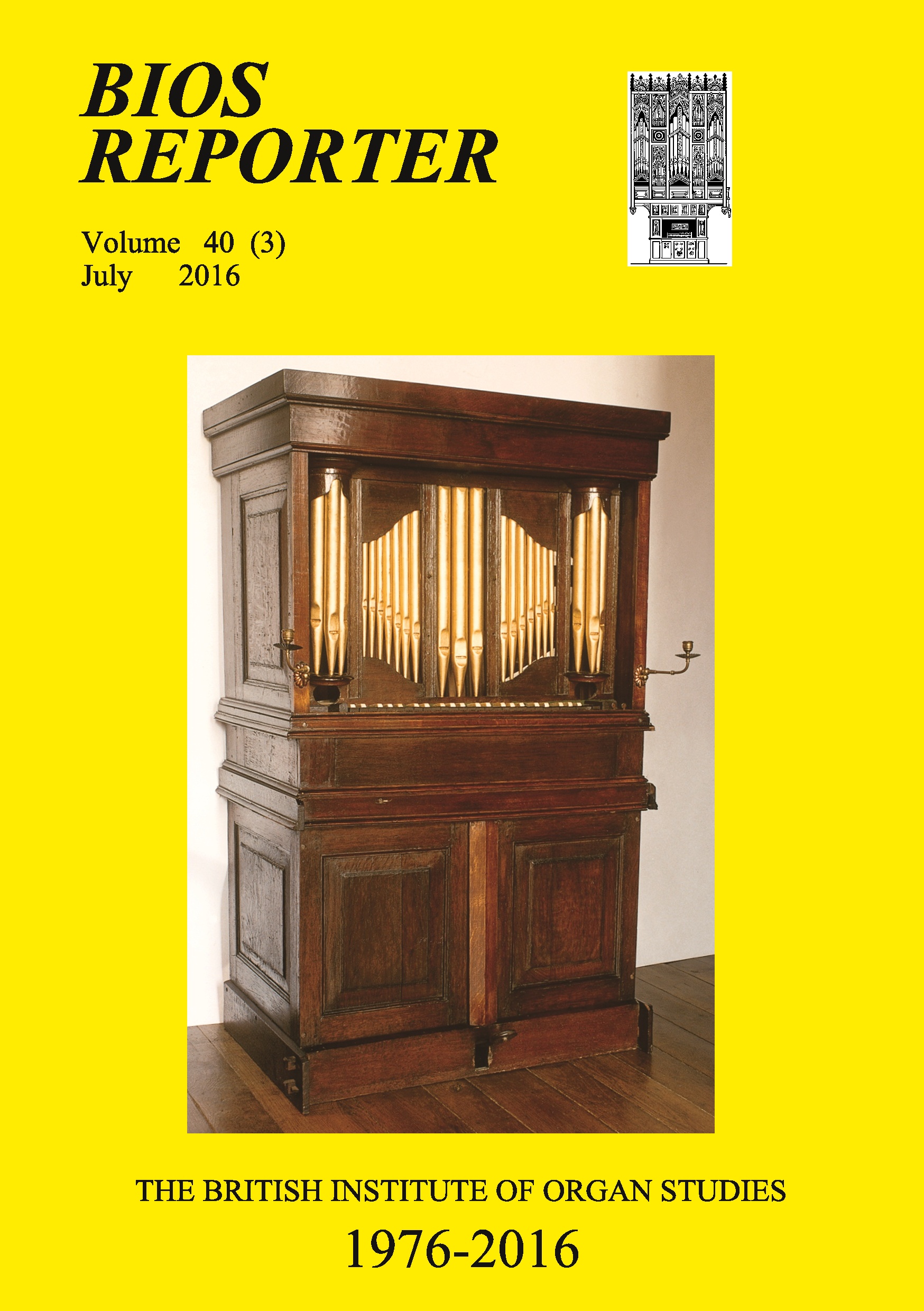 BIOS Reporter – Volume 40, No.3 – July 2016