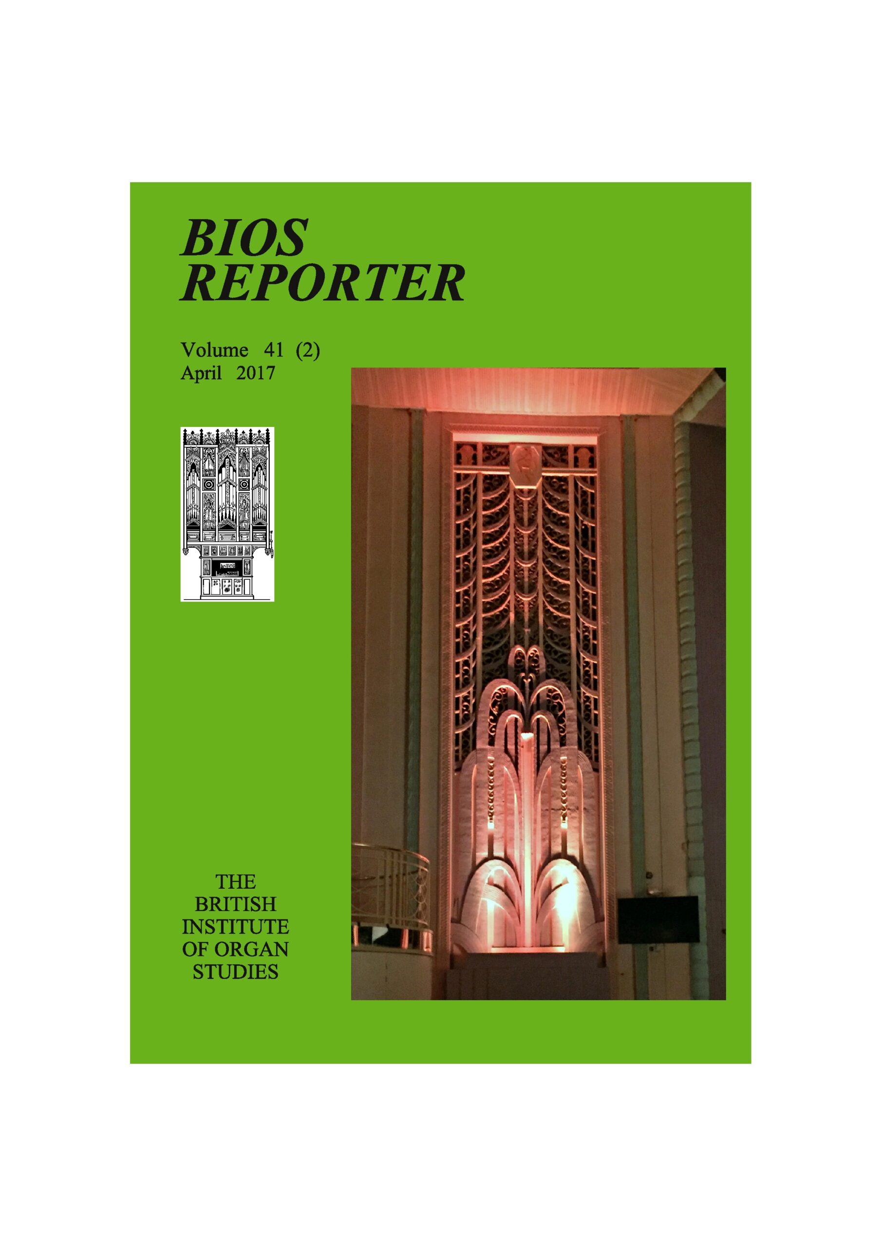 BIOS Reporter – Volume 41, No.2 – April 2017